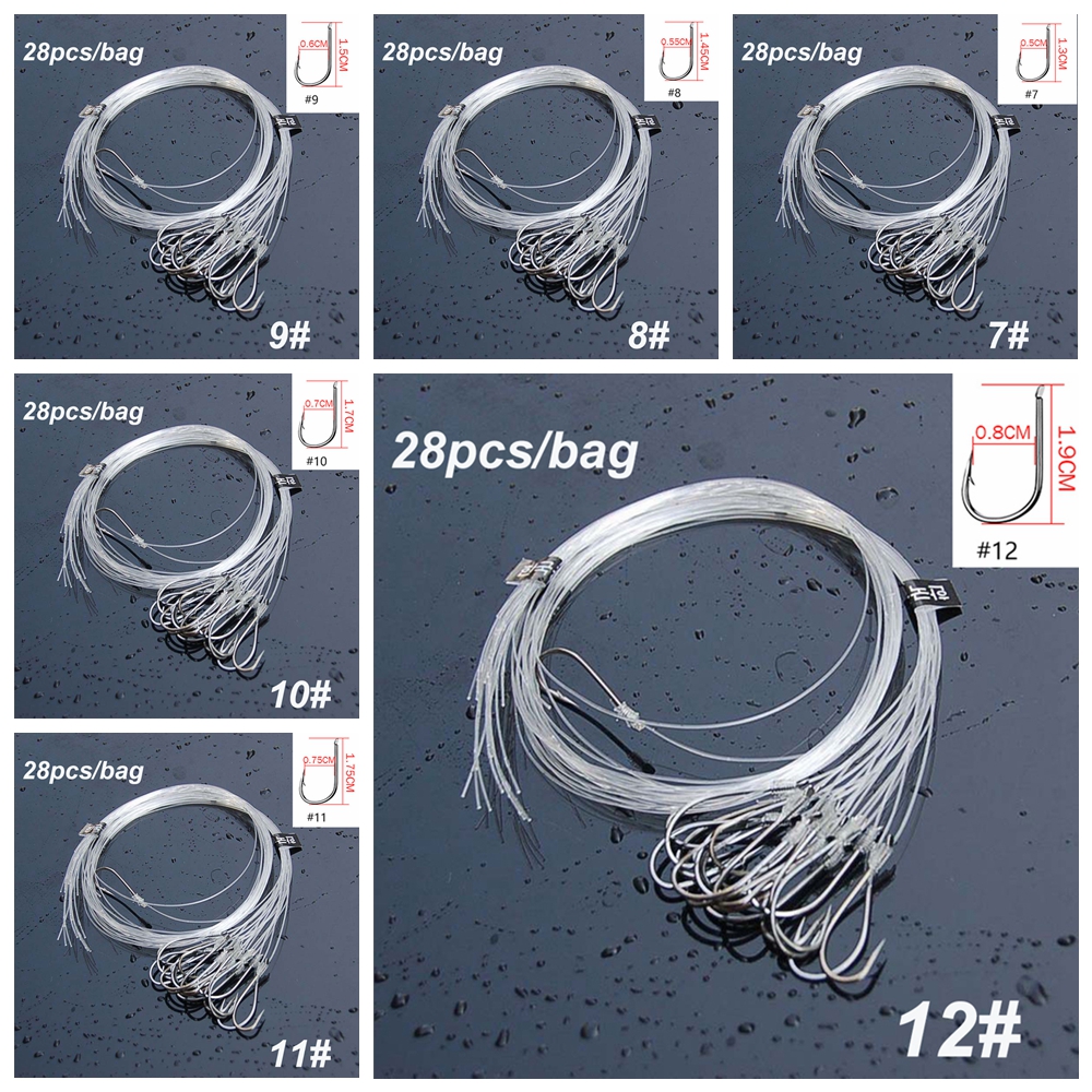 Bộ 20/28 móc câu cá MUVAKO bằng sợi carbon bền bỉ chất lượng cao