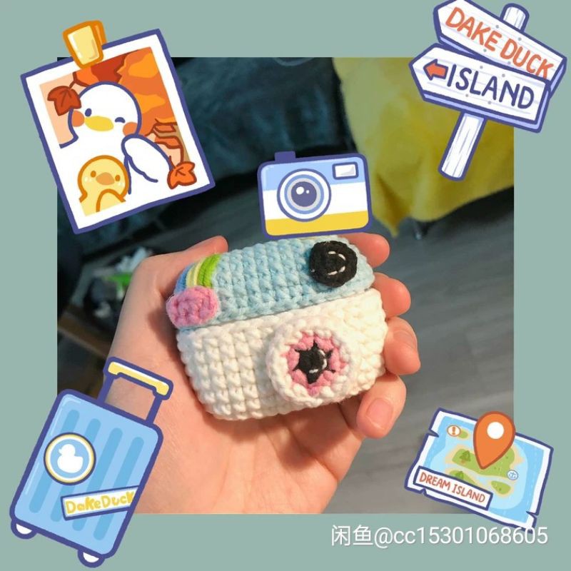 Ốp len máy ảnh tai nghe aripod 1/2