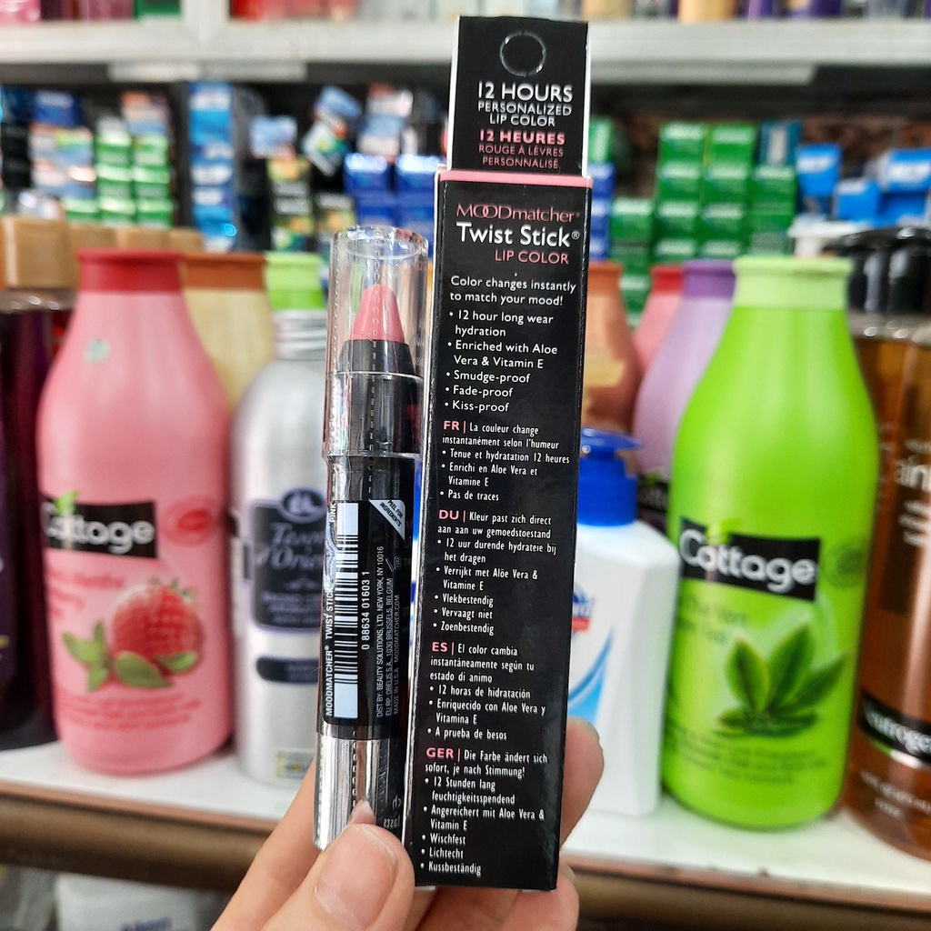 Son gió Fran Wilson Moodmatcher Luxe Twist Sticks dạng bút chì màu Hồng- Mỹ