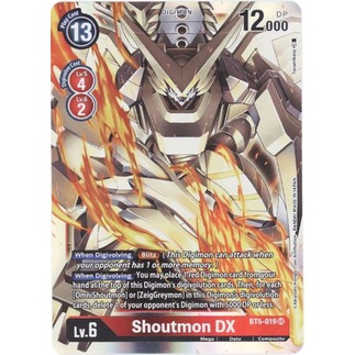 Thẻ bài Digimon Shoutmon DX - BT5-019 - Super Rare
