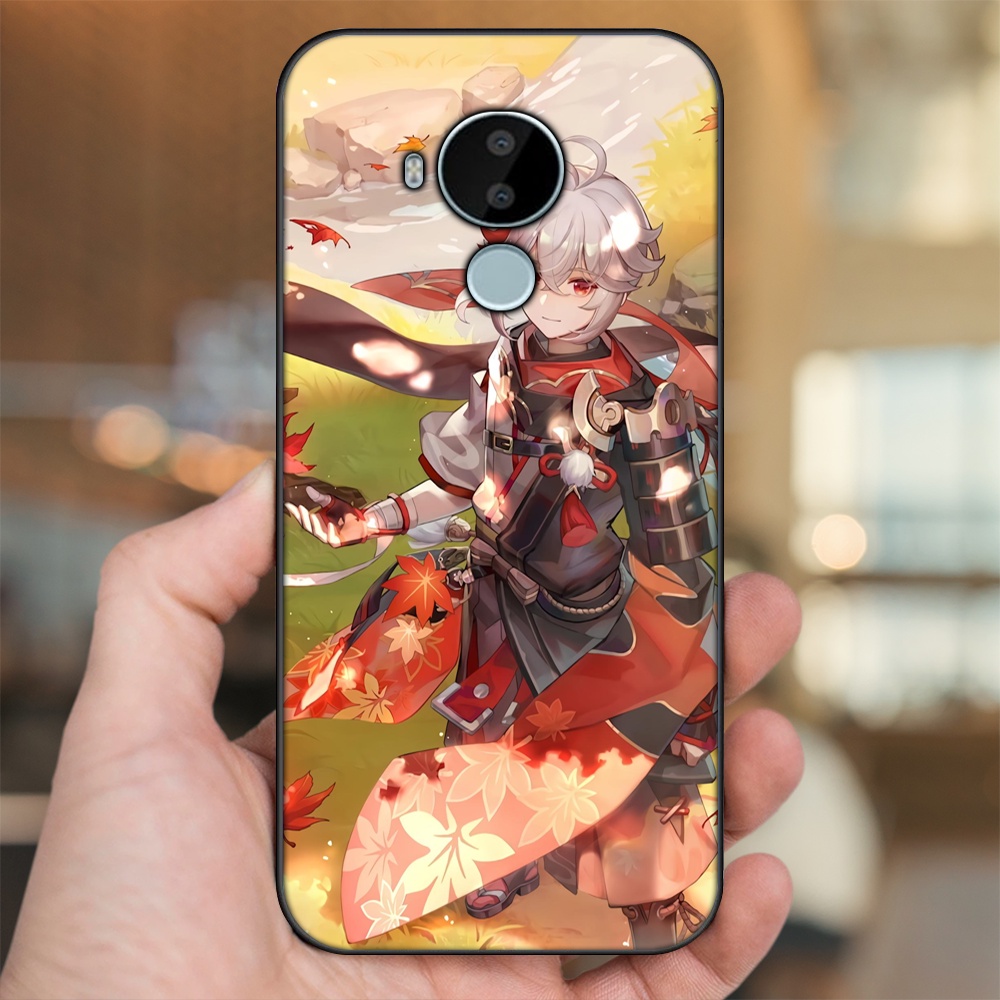 Ốp lưng Nokia C30 viền đen in hình Kazuha Genshin Impact