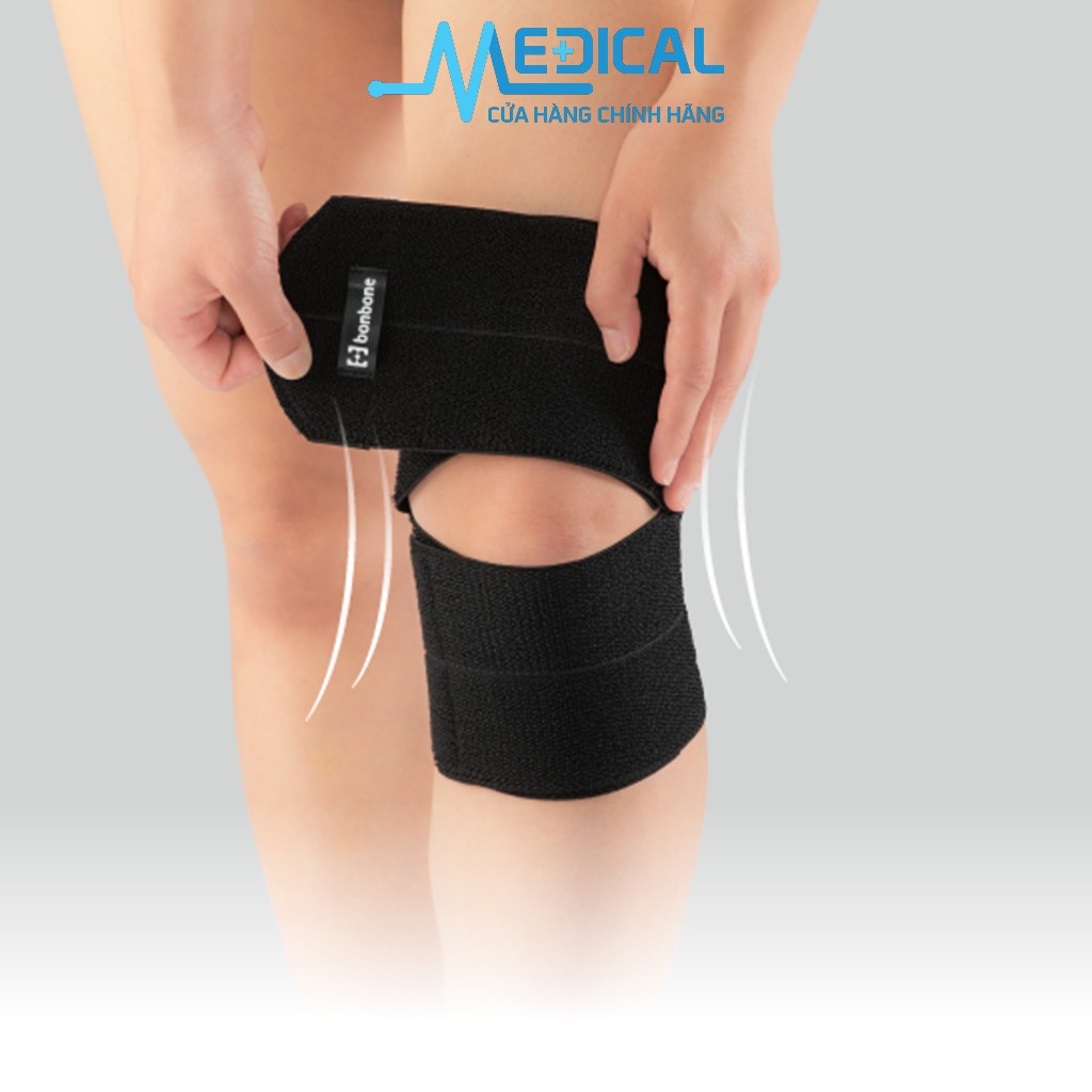 Bó gối cố định BONBONE FREE KNEE SUPPORTER KI ( 1 cái ) màu đen - MEDICAL