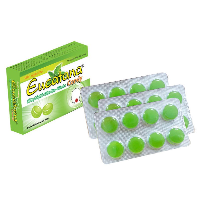 Viên Ngậm Ho EUCATANA hỗ trợ làm giảm ho bảo vệ sức khỏe - Hộp 24 viên