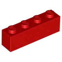 Gạch lắp ghép chính hãng Khối cơ bản 1 x 4, 1x4 / Part 3010: Brick 1 x 4