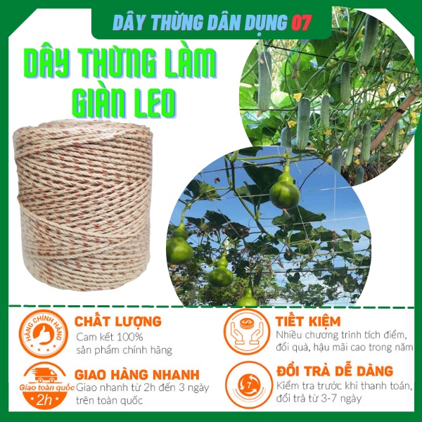 Dây thừng chuyên giăng giàn cây leo 200 mét|| 1kg. dây thừng 3 ly