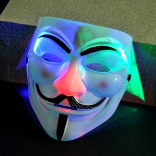 MẶT NẠ HÓA TRANG HACKER anonymous đèn led 7 màu cao cấp