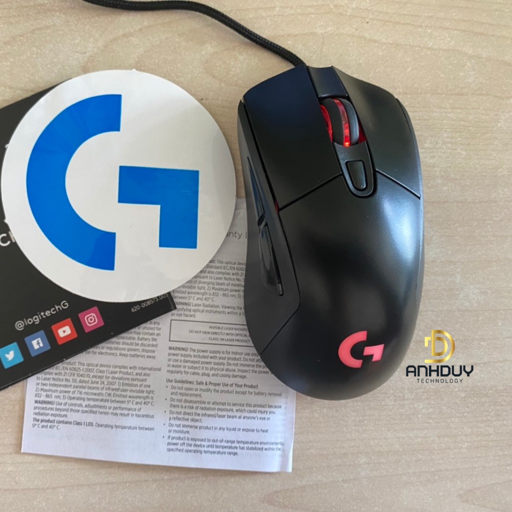 Chuột máy tính có dây Logitech G407 OEM dây bọc dù click silent Led RGB đổi màu đẹp chuyên gaming - Bảo hành 12 tháng