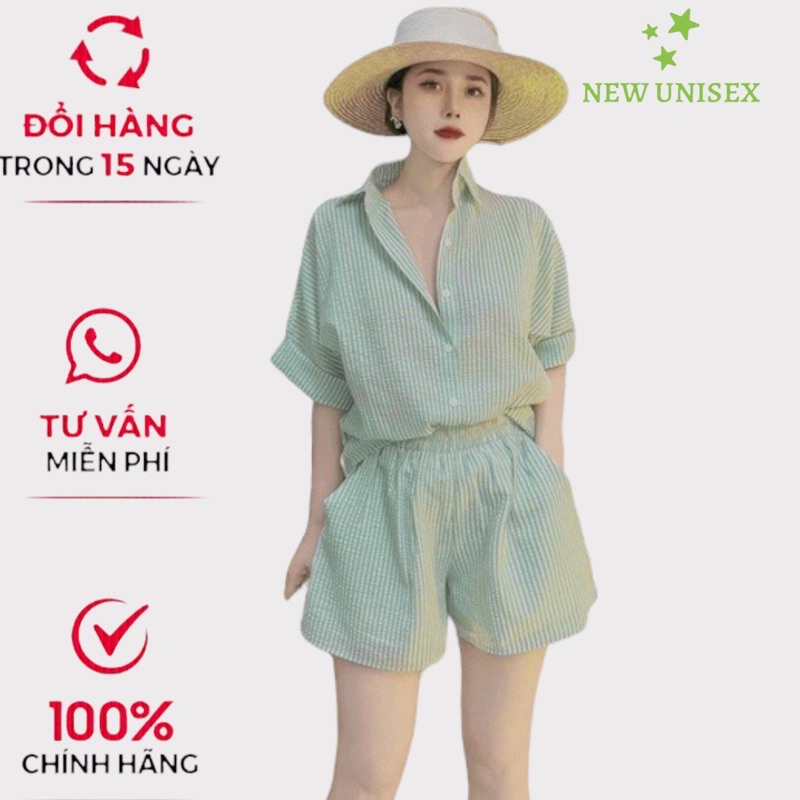 Sét Bộ Đi Chơi 2 Món Áo Ngắn Tay Kết Hợp Quần Đùi Chất Kate Xốp Mát Phù Hợp Đi Chơi, Mặc Nhà, Du Lịch Thời Trang Mới [NE