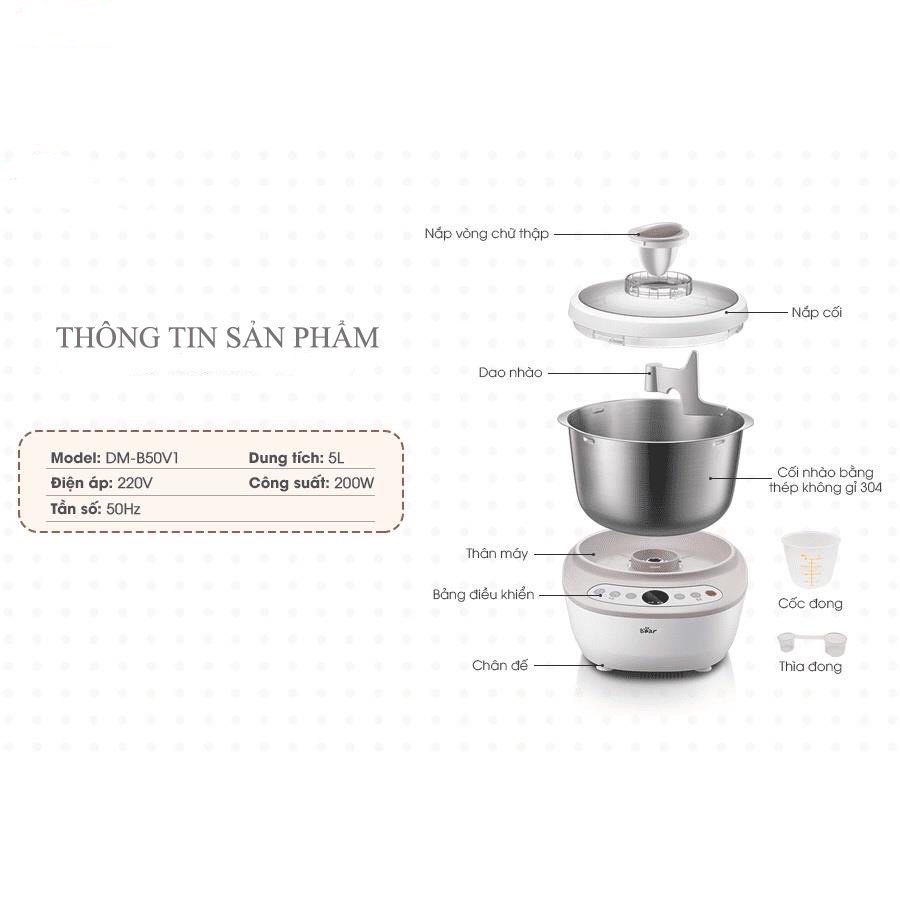 Máy trộn bột BEAR tự động - Máy nhồi bột - Dung tích 3,5L , 5L - Bảo hành chính hãng 18 tháng