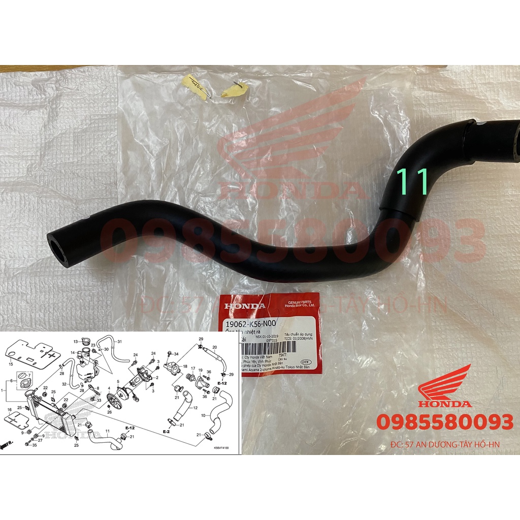 ỐNG NƯỚC ZIN XE WINNER WINNER X SONIC CHÍNH HÃNG HONDA