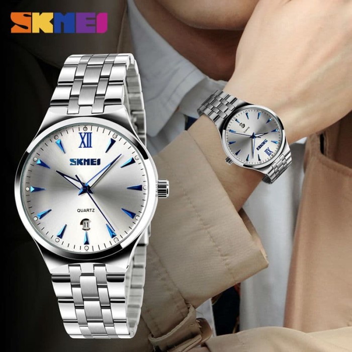 Đồng Hồ Analog Nam Skmei 9071 M9Y9 Chống Nước Bằng Thép Không Gỉ Chống Thấm Nước Cao Cấp