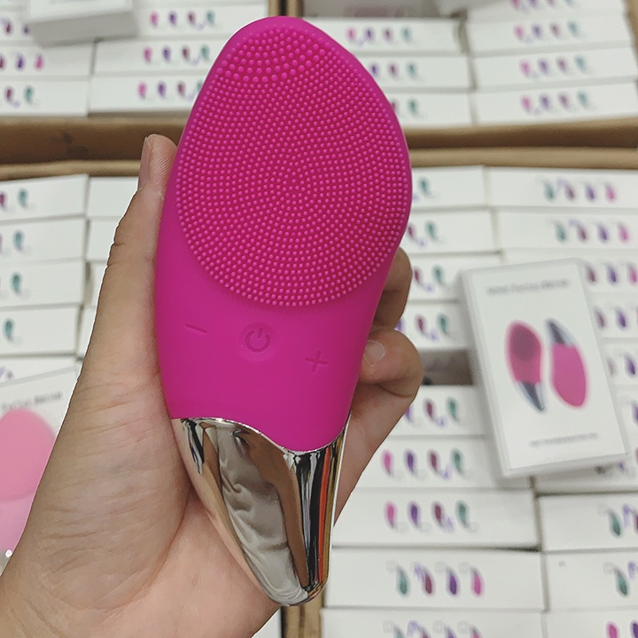 Máy rửa mặt Sonic Facial Brush Zuka Beauty nâng cơ mặt 3 in 1 sóng siêu âm 1 hộp