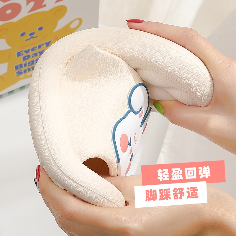 Dép bánh mì CHAO - Thỏ dễ thương cực nhẹ êm chân - dép quai ngang mát xa