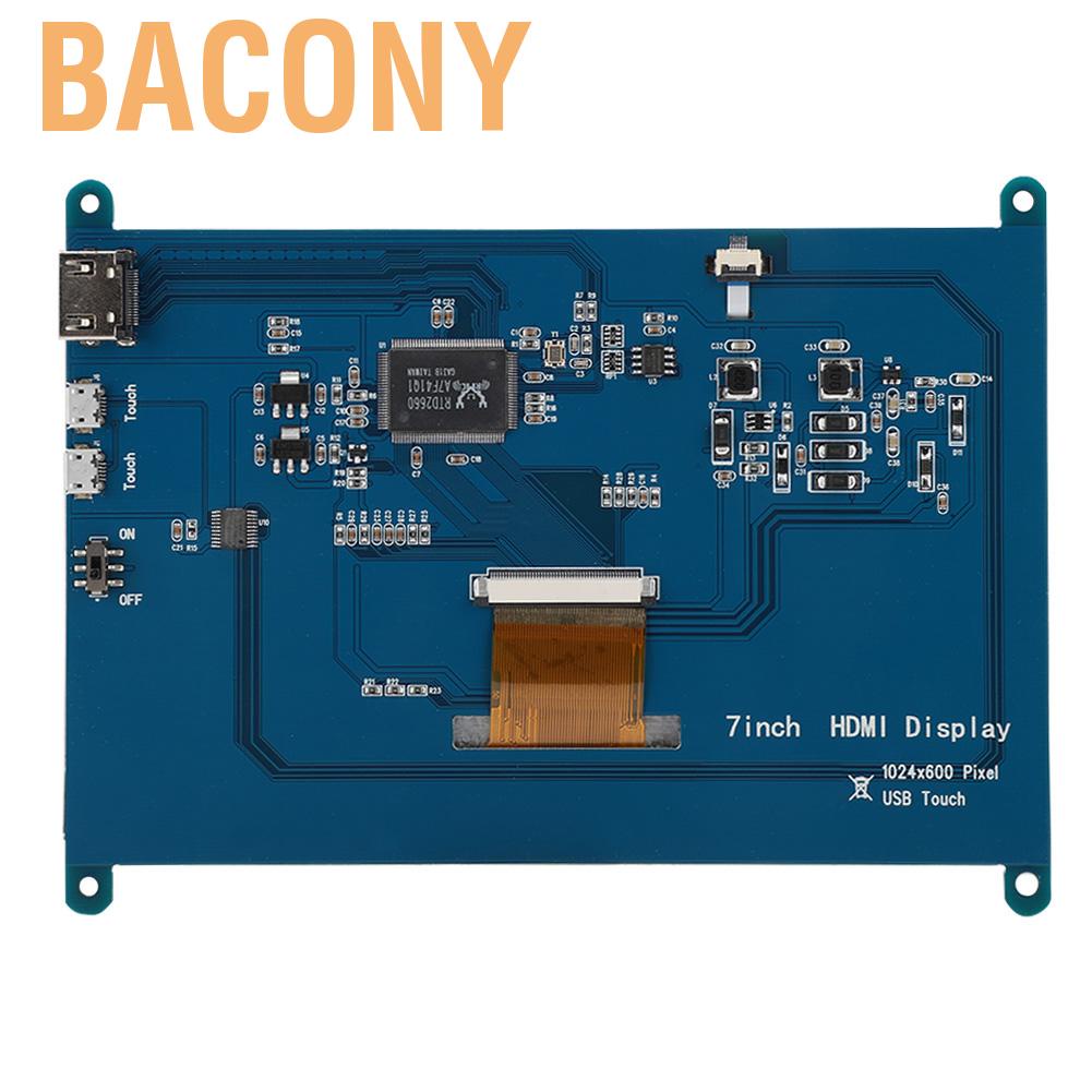 Bacony Capacitive Touch Screen  Ultra HD 1024x600 164.9 X 124.27Mm 7-Inch LCD for Raspberry Pi | BigBuy360 - bigbuy360.vn