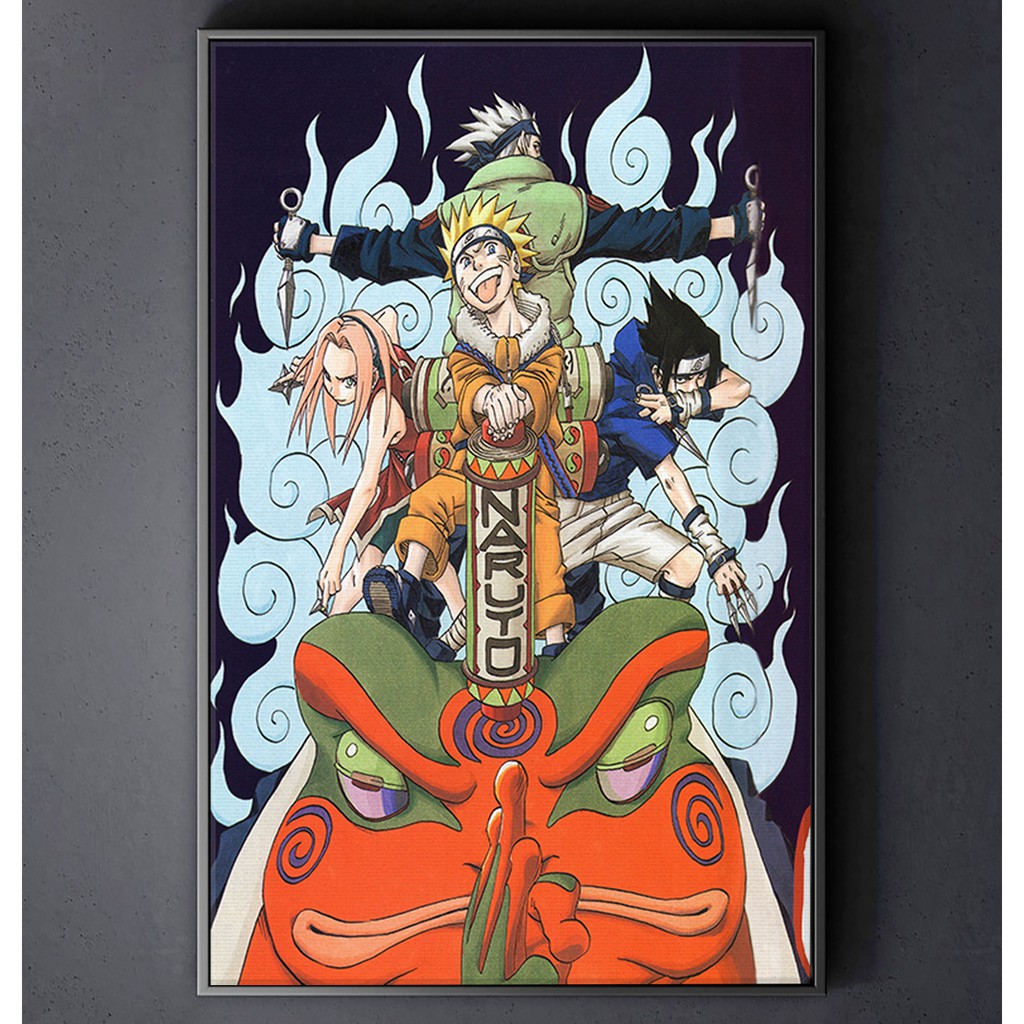 TRANH CANVAS ANIME NARUTO treo tường in theo yêu cầu - Đội 7 mẫu 2