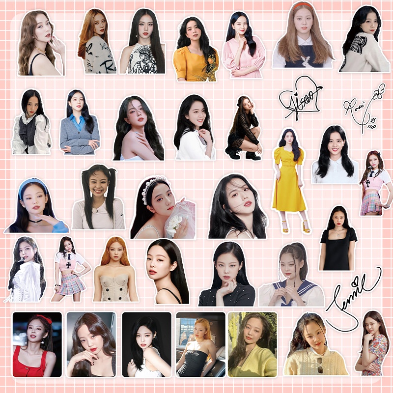 Set 120 Miếng Dán Trang Trí Sổ Tay Hình Blackpink Chống Thấm Nước Blackpink nhãn dán