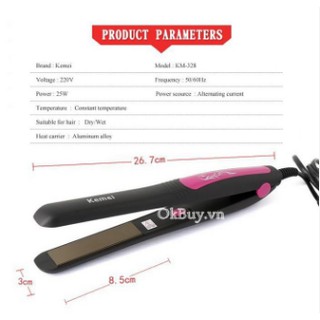 Máy duỗi tóc mini kemei km-328 tiện dụng -