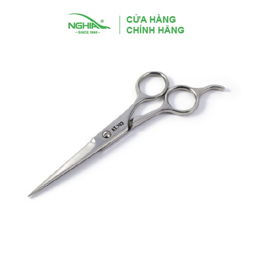 Kéo Cắt Tóc Thép Không Gỉ Cao Cấp KỀM NGHĨA KT-703 TẶNG KÈM BAO DA