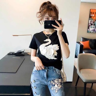 Áo phông thiên nga-kèm ảnh thật Mã 053