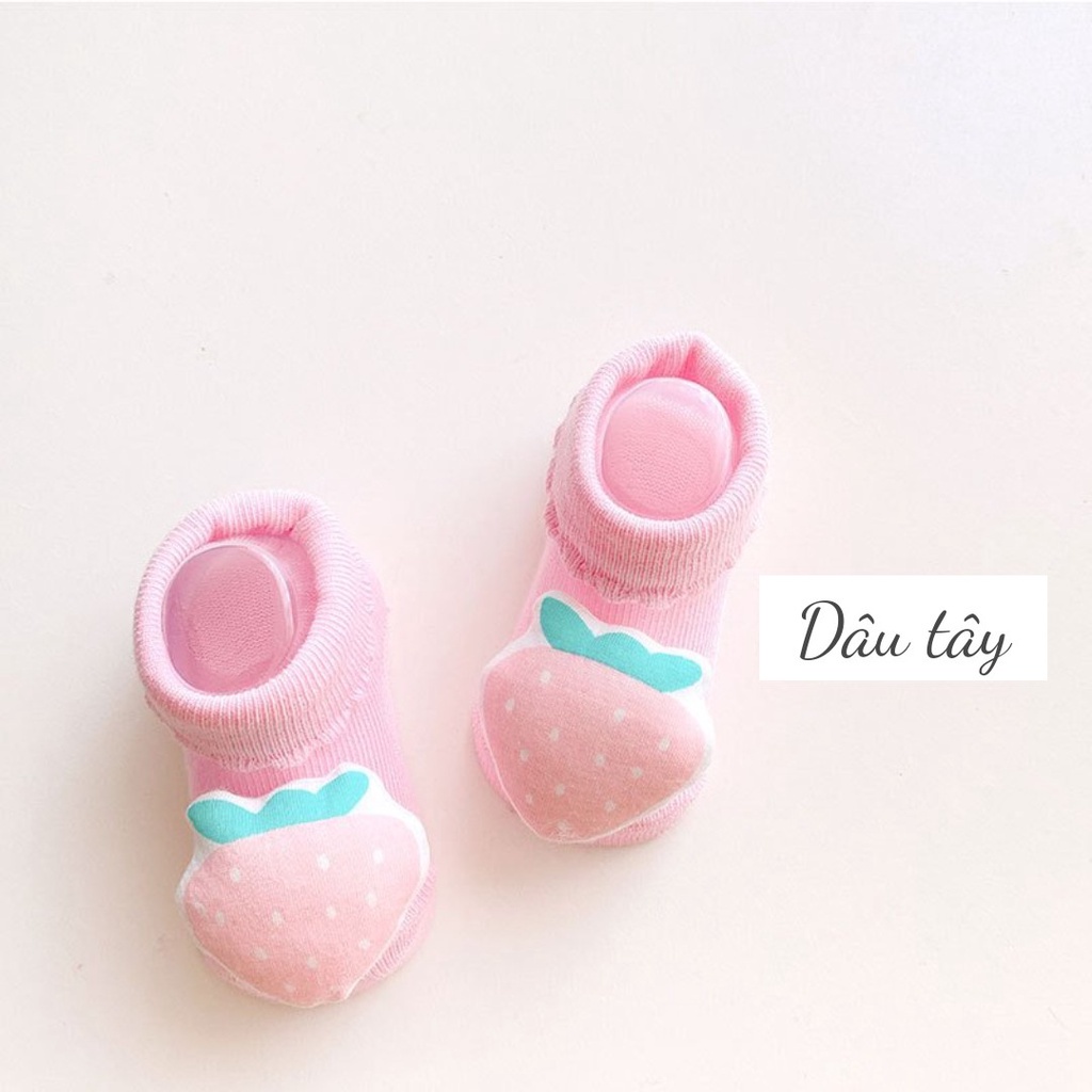 [FreeShip] Tất Vớ Sơ Sinh Hình Thú Trái Cây Siêu Xinh Chống Trượt Mihoshop