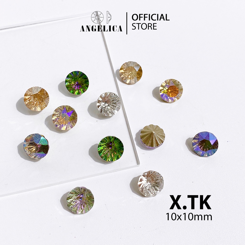 Đá Khối Nail Tròn Khía, Chân Vàng Đính Móng ANGELICA X.TK