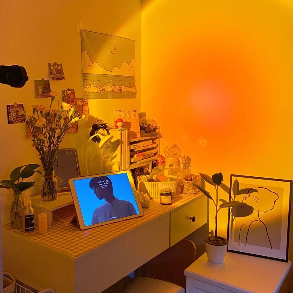 Đèn hoàng hôn hot tiktok có mika chuyển đổi 4 màu,đèn led trang trí chụp ảnh quay video livestream rất đẹp