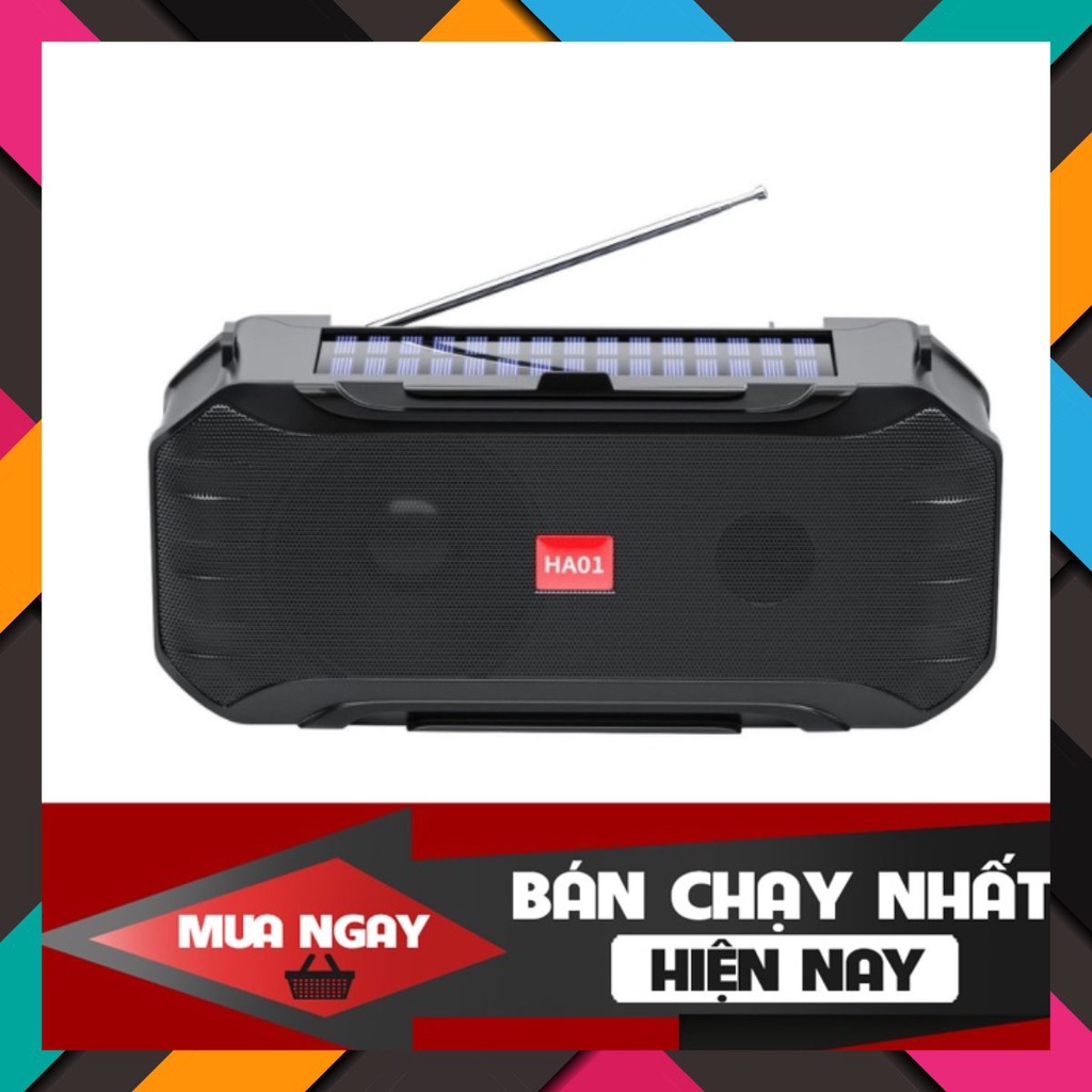 Loa Bluetooth HA01 Năng Lượng Mặt Trời - Hộp Nhạc Stereo Không Dây - LOA DI ĐỘNG CHỐNG NƯỚC