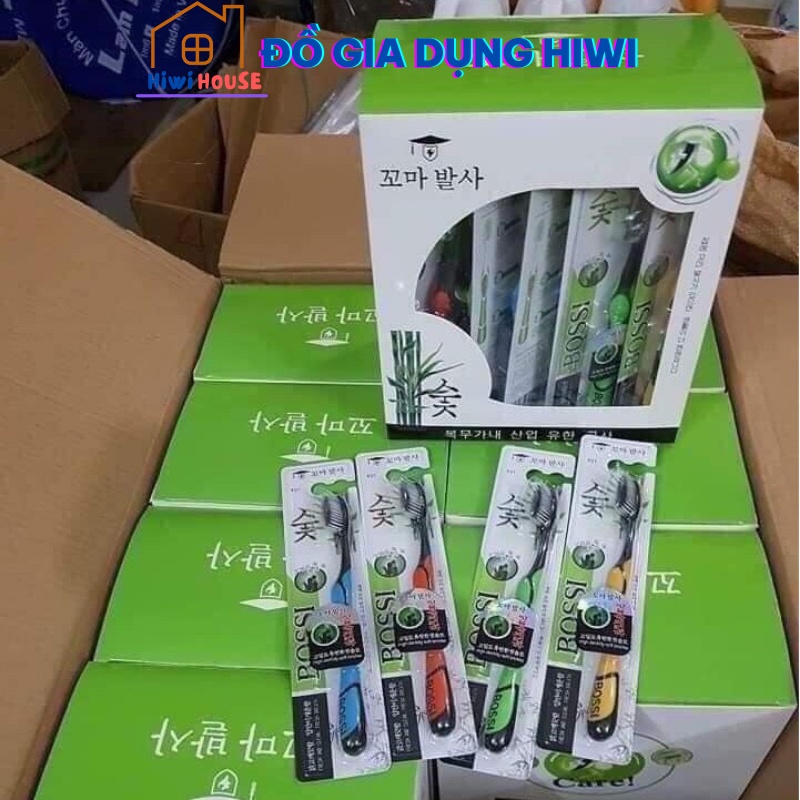 Hộp 30 chiếc bàn chải than tre Bossi 921