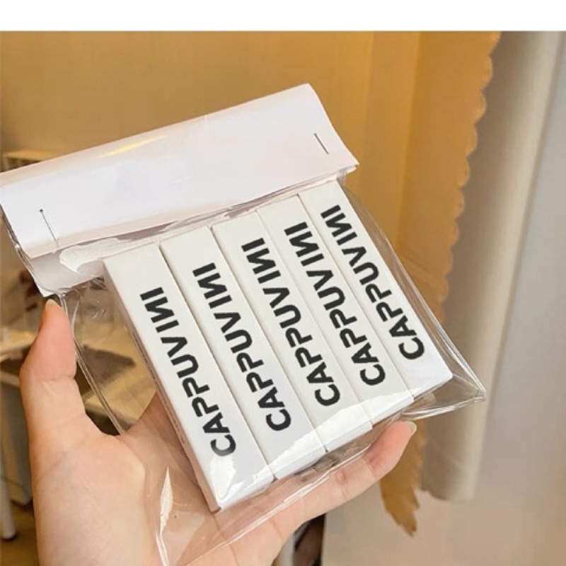 [Hàng mới về] Son bóng Cappuvini dưỡng ẩm lâu trôi thiết kế ống màu trắng độc đáo