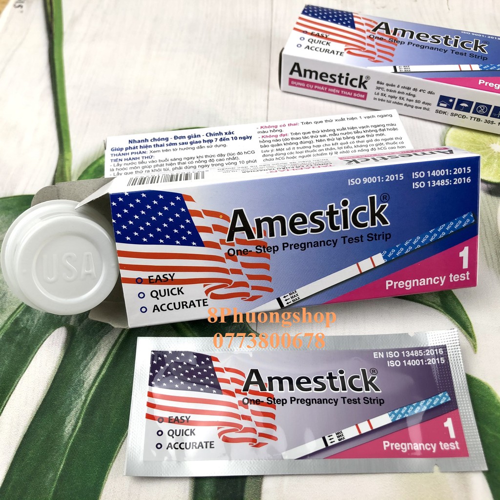 Que thử thai Tanaphar Amestick tiện lợi, chính xác  - Que thử thai Amestick phát hiện thai sớm, nhanh chóng