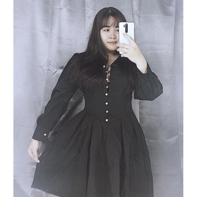 Đầm tiểu thư tay phồng bigsize 60-90kg