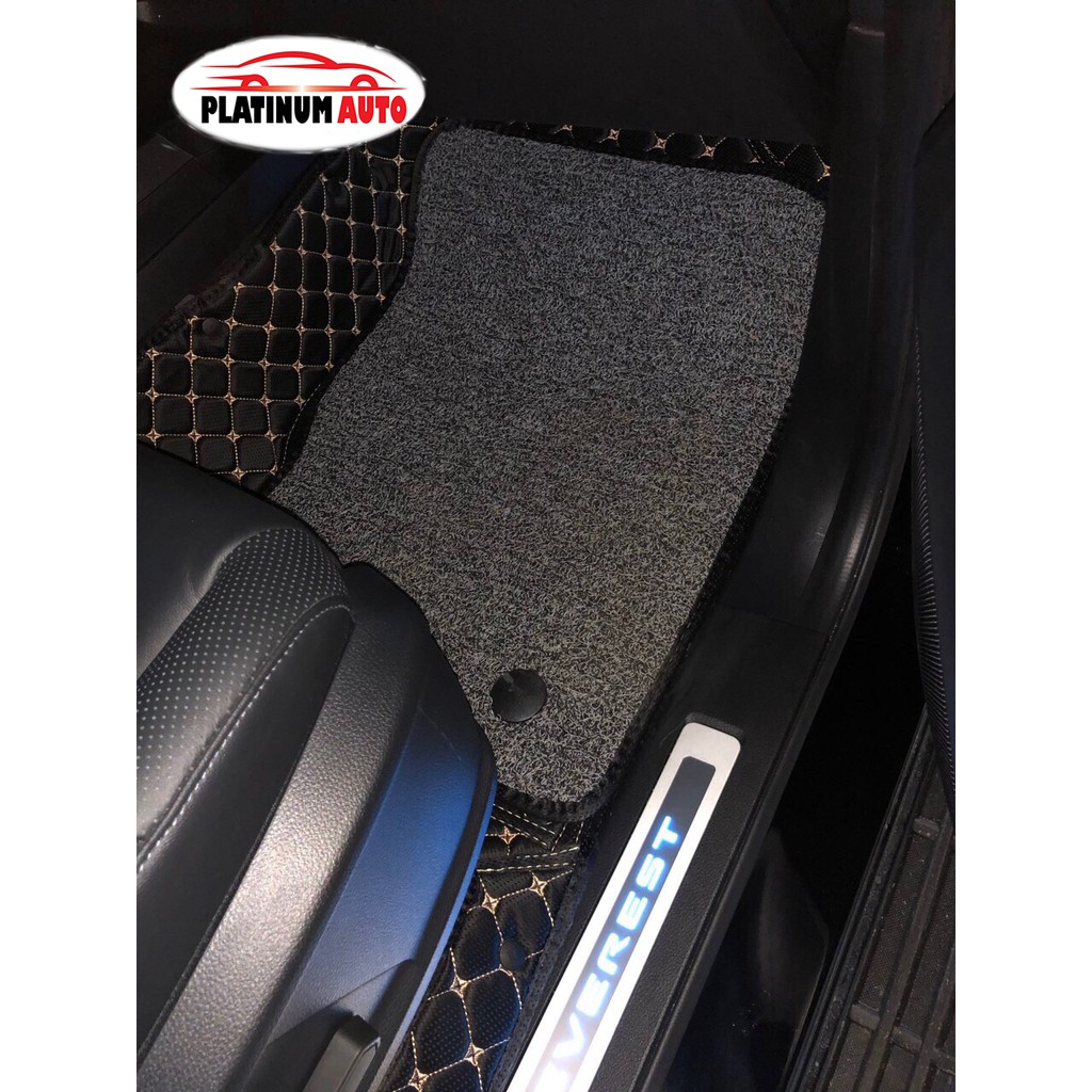 Thảm lót sàn ô tô 6D Ford Everest  - Da PU cao cấp, Không mùi, Giảm 20% tiếng ồn