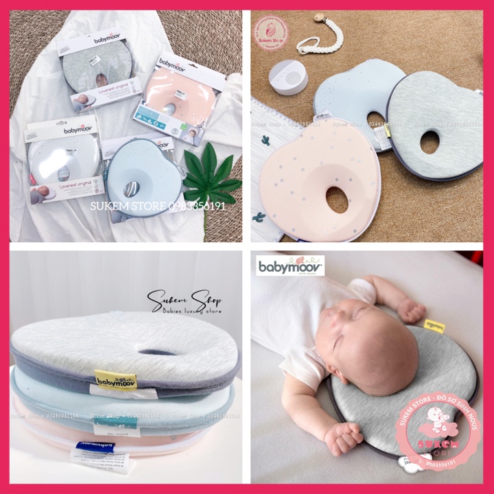 Gối Chống Bẹp Babymoov Hạn Chế Tối Đa Tình Trạng Bẹt Đầu Trẻ Sơ Sinh Hàng Chính Hãng