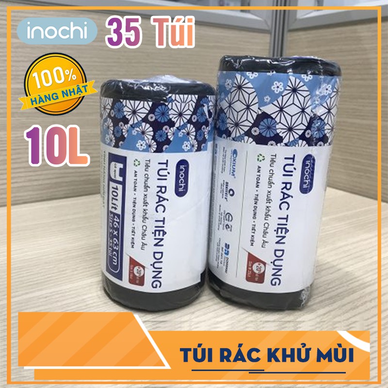 35 Túi Rác y tế tự hủy Inochi tiện dụng không mùi 10L