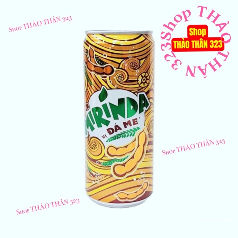 Nước Giải Khát Mirinda Vị Đá Me Lon 330ml