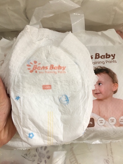 Bens Baby Size bỉm quần  Size M (6-11kg) 40 miếng Size L (9-14kg) 36 miếng Size XL(12-17kg) 32 m,Size XXL(17-23kg) 30m