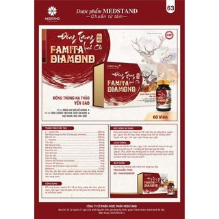 Đông trùng linh chi FAMITA DIAMOND - Đông trùng hạ thảo yến sào - Date 01/2024