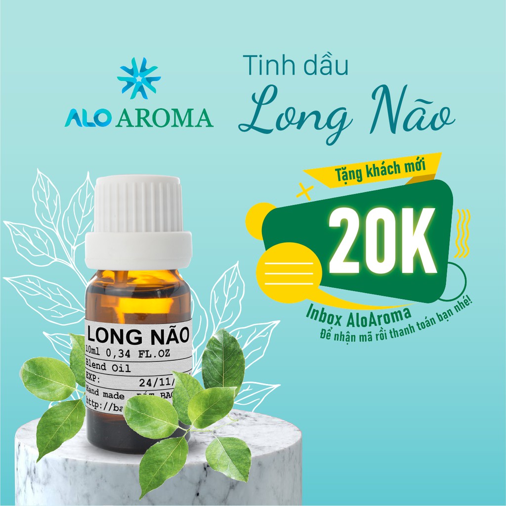 Tinh Dầu Long Não Thiên Nhiên làm lành da, giảm căng thẳng Camphor Essential Oil AloAroma