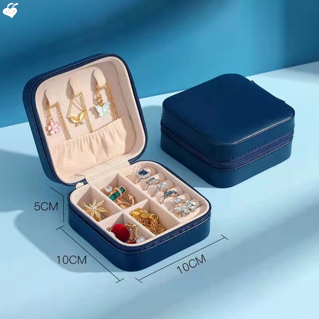 Hộp Đựng Trang Sức Bằng Da PU Thiết Kế Đơn Giản Tiện Dụng