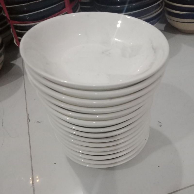 10 Dĩa Tương Nhỏ Sứ Trắng 9.8cm*2cm (Dĩa nhỏ chấm gia vị)