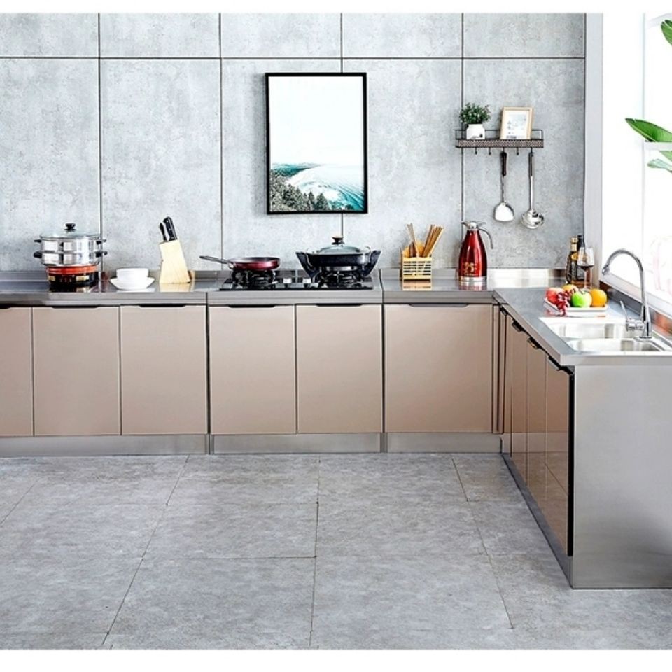 Tủ inox, bếp đơn giản gia đình, từ, tủ, cho thuê một trong một, lắp ráp tổng thể tiết kiệm < | BigBuy360 - bigbuy360.vn