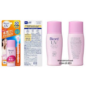 KEM CHỐNG NẮNG BIORE UV BRIGHT FACE MILK màu hồng