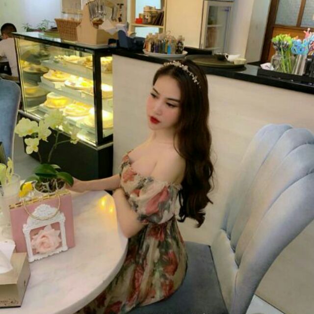 ĐẦM MAXI HOA DÚN THÂN