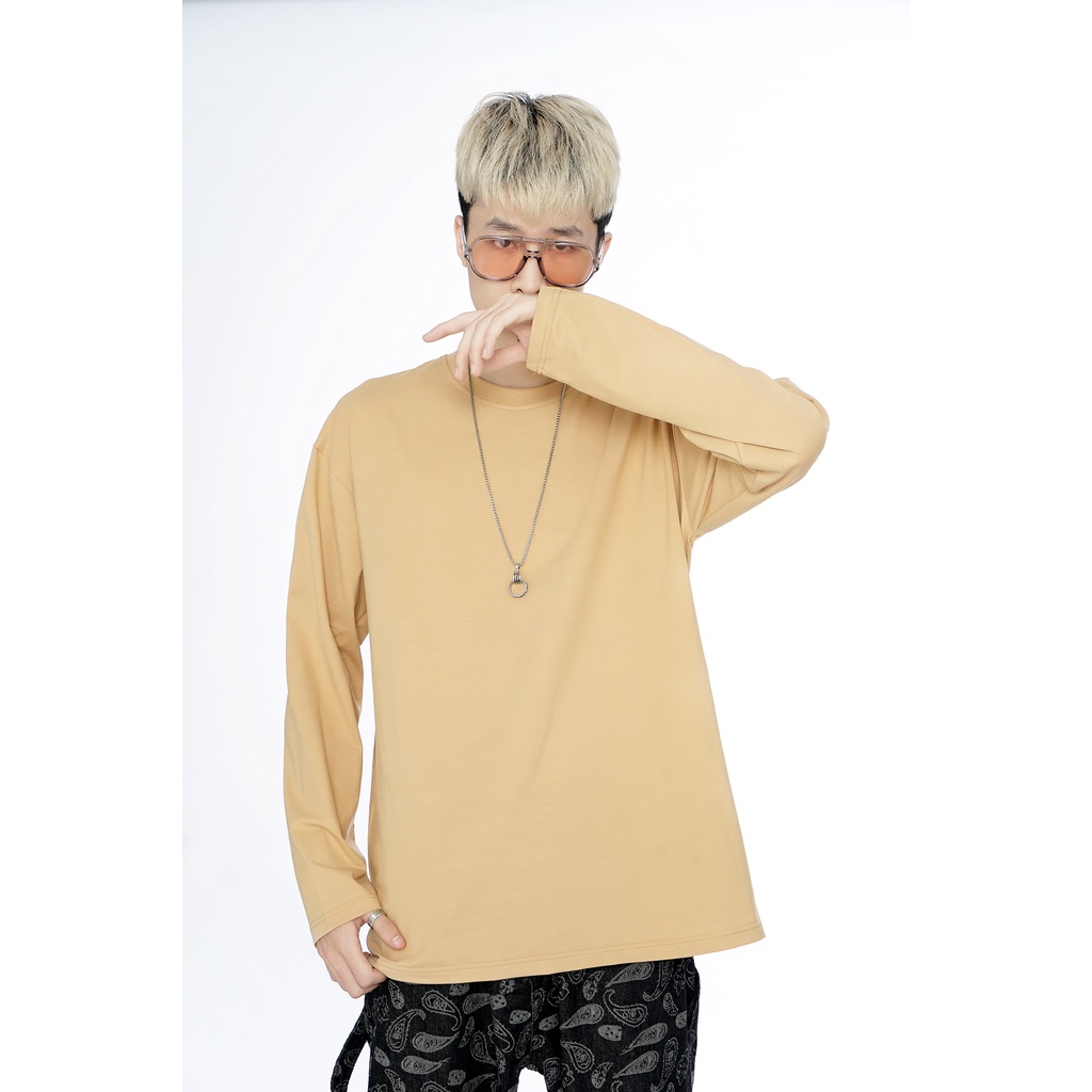 Áo thun DÀI TAY Unisex N7 Basic Tee phông trơn nam nữ lỡ oversize form rộng ...