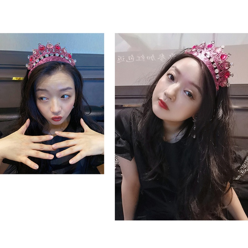 Vương Miện Cài Tóc Đính Đá Pha Lê Lấp Lánh Thời Trang Cho Nữ