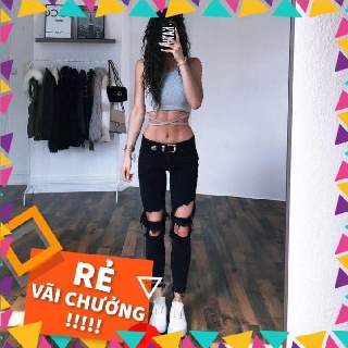 - Quần jean nữ rách bụi siêu