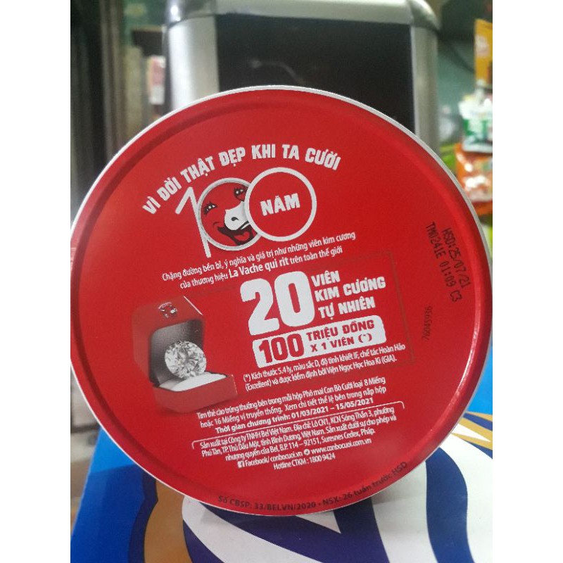 [HSD: T10/2021] Phô mai Con bò cười 240g (16 miếng) | BigBuy360 - bigbuy360.vn