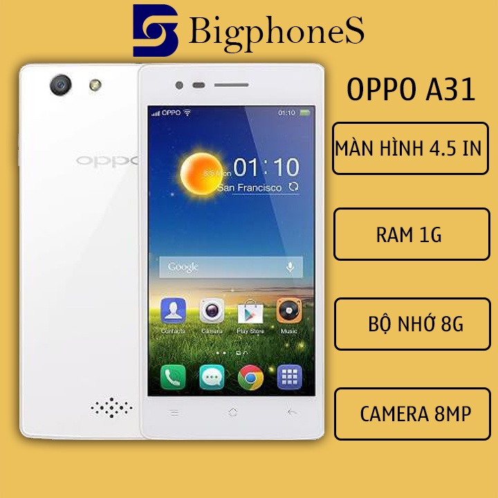 Điện thoại OPPO A31 cảm ứng giá rẻ màn hình 4.5 inch xem youtube pin lâu 2 sim 2 sóng nhỏ gọn