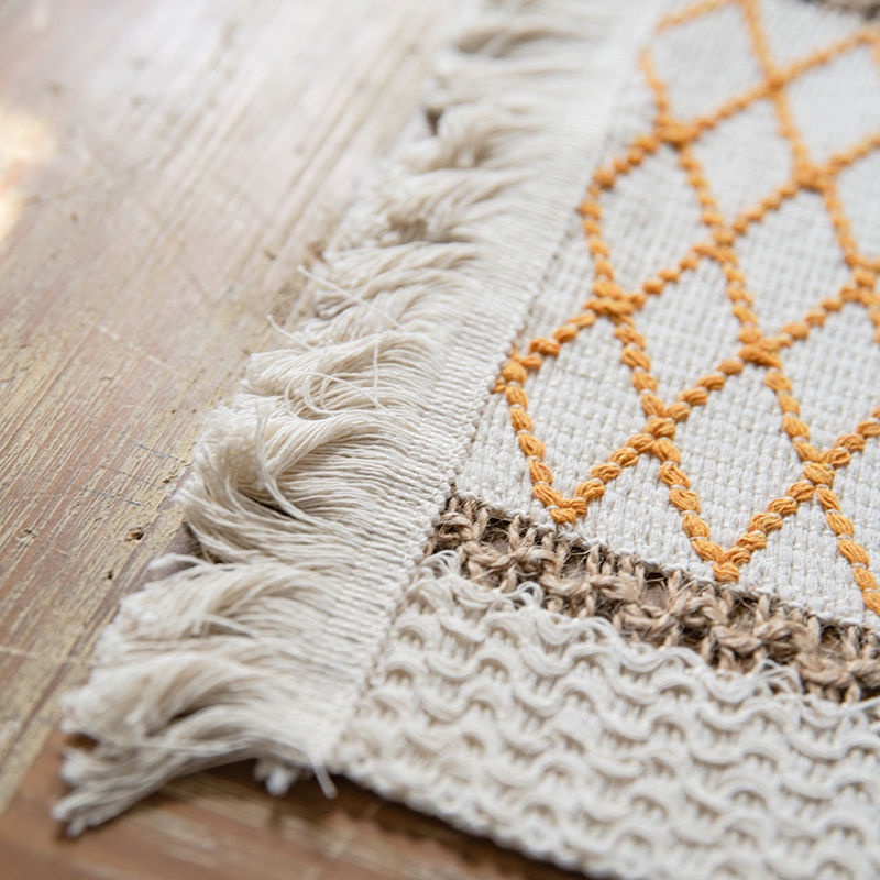 Khăn trải bàn phối tua rua tg phong cách đồng quê Mỹ