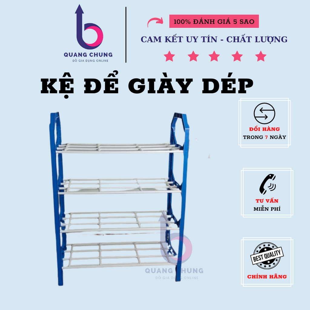 Kệ Để Giày Dép , Quang Chung Đồ Gia Dụng Online , Bằng Nhựa Tiện Dụng , Kệ Đa Năng 4 Tầng Khung Nhựa , Chắc Chắn